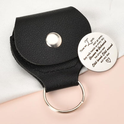 ShiQiao Spl Sympathy Memorial Gifts for Loss of Mom Dad Grief Bereavement Remembrance Gift Pocket Hug Token for Women Men Those We Love Don't Go Away Keychain Double Sided Inspirational Gift - color: Those We Love Don't Go Away