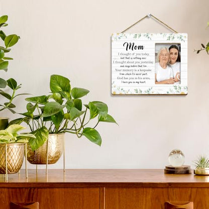 JANLAN Memorial Gifts for Loss of Mom,Mother Memorial Picture Frame,Bereavement Sympathy Gifts for Loss of Mom,Mommy God Has You in His Arms I Have You in My Heart Photo Frame - style: Loss of Mom-4