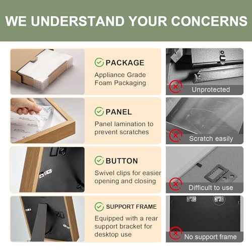 5x7 Small Shadow Box Frame with Thickened Acrylic Panel & Pins - color: Wood Color+foam Back+foam Packaging, size: 5x7