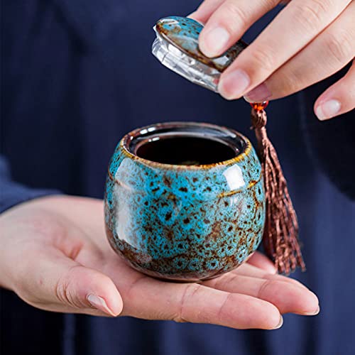 Small Ceramics Urn, Keepsake Urns for Human Ashes, Mini Cremation Urns - Fits a Small Amount of Cremated Remains - Display Burial at Home or Office Decor