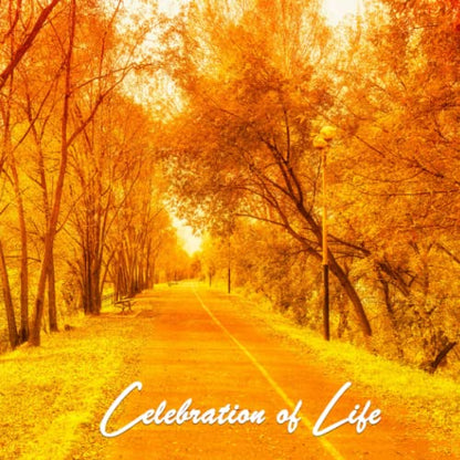 Funeral Guest Books Celebration Of Life: Nature Path Memorial Funeral Guest Book