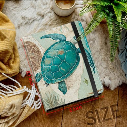 Small Photo Album 3.5x5 inch 80 Pictures PU Leather Photo Albums with Transparent Inner Pockets & Elastic Band for Wedding Boys Girl Travel Family Pictures - Cute Baby Turtle - color: Cute Baby Turtle, size: 3.5x5 Photo Album