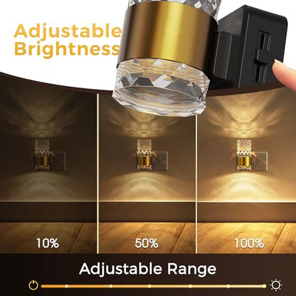 L LOHAS LED Night Light, Modern Night Lights Plug into Wall 3000K Soft Warm - color: Gold Ring-3000K Chips, size: 1 Pack