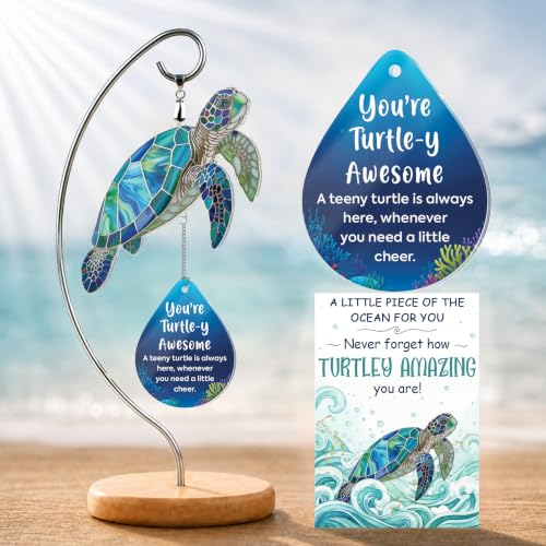 Sea Turtle Ornament - Beach Gifts for Women - Christmas Turtle Gifts | Sea Turtle Ornament Christmas Decor, Beach Gifts for Mom, Grandma, Daughter, Friendship Presents , Positive Turtle - color: 07 - Sea Turtle