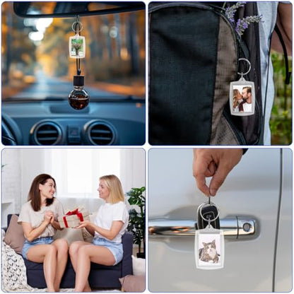 15/20 Pack Acrylic Photo Frame Keychain, Personalized Customizable Keychains, Clear Picture Keychain as Gift - color: 2.16"x 1.57"(20pack)