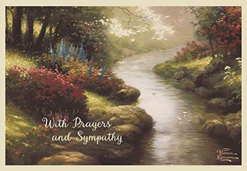 DaySpring - With Heartfelt Sympathy - Thomas Kinkade Painter of Light - 4 Design Assortment with Scripture - 12 Sympathy Boxed Cards & Envelopes, KJV