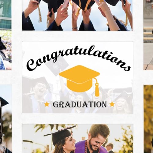 GMFrames Graduation Picture Frame Collage with 7 Openings Multi 4X6 Photo Frame with Wall Hanging for Keepsake Gifts Black - color: Black 4*6(7) Frame with White Mat