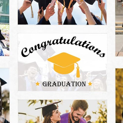 GMFrames Graduation Picture Frame Collage with 7 Openings Multi 4X6 Photo Frame with Wall Hanging for Keepsake Gifts Black - color: Black 4*6(7) Frame with White Mat