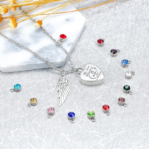 Gredstar Heart Urn Necklace for Ashes, Cremation Keepsake Pendant