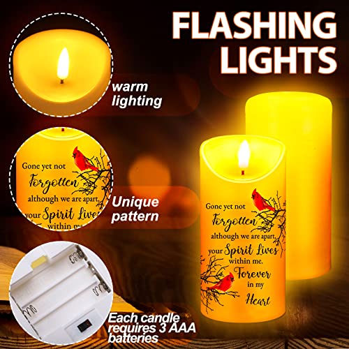 Gerrii Flameless Cardinal Memorial Sympathy Candle LED Battery,Bird Style - style: Bird Style