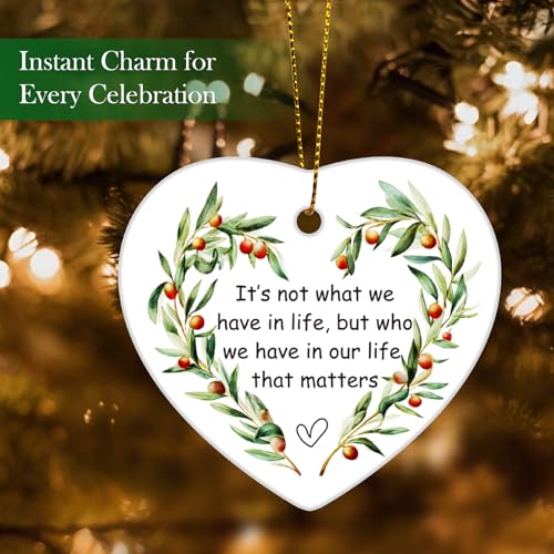 Friendship Christmas Ornaments for Women Men, Thinking of You Gifts for Friends, BFF, Bestie - color: Little Green