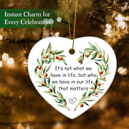Friendship Christmas Ornaments for Women Men, Thinking of You Gifts for Friends, BFF, Bestie - color: Little Green