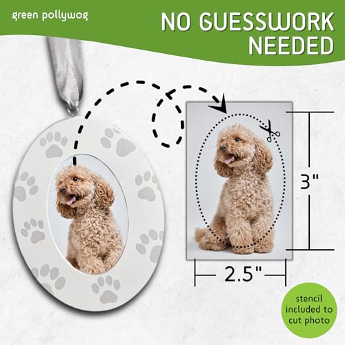 Green Pollywog Screenprinted Paw Print DIY Frame Ornament - style: Screenprinted Paw Picture Frame
