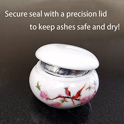 LitLife Mini Hummingbird Urns for Human Ashes Set of 4 - Small Keepsake Cremation Urns for Sharing Adult Ashes Dog Cat Ash Holders - Miniature Pets Memorial Ceramic Funeral Urn for Your Loved One