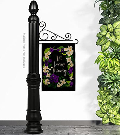 In Our Heart Burlap Garden Flag - Set Wall Holder Expression Sympathy Remembrance Memorial Bereavement Love Support Emotion Postive - House Banner Small Yard Gift Double-Sided Made USA 13 X 18.5