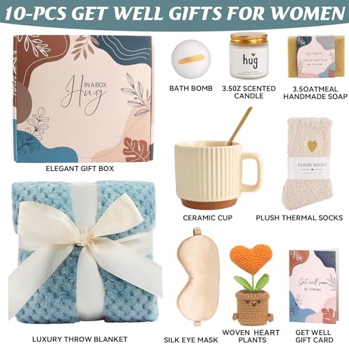Self Care Gifts for Women, Get Well Soon Gift Basket for Women | Relaxing Care Package with , Gifts for Mom, Wife, Friend, Birthday, Recovery, Thinking of You Gifts