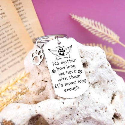 Pet Memorial Keychain Sympathy Gift for Loss Of Dog | Dog Memorial Keychain Bereavement Gifts for Loss Of Pet