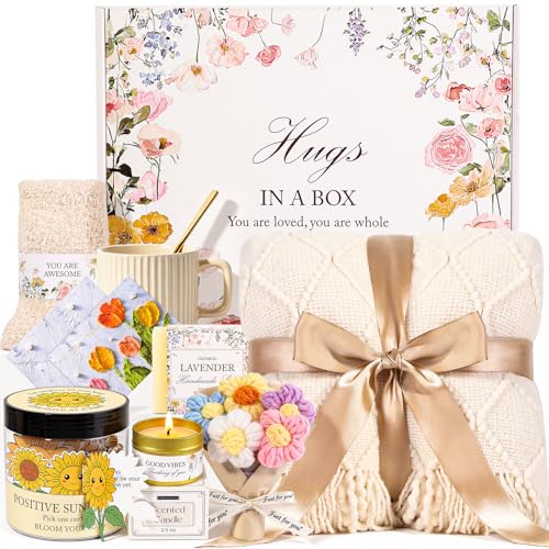 Get Well Soon Gifts for Women, Sunflower Birthday Gifts Women Mom Wife - color: Sunflower Basket