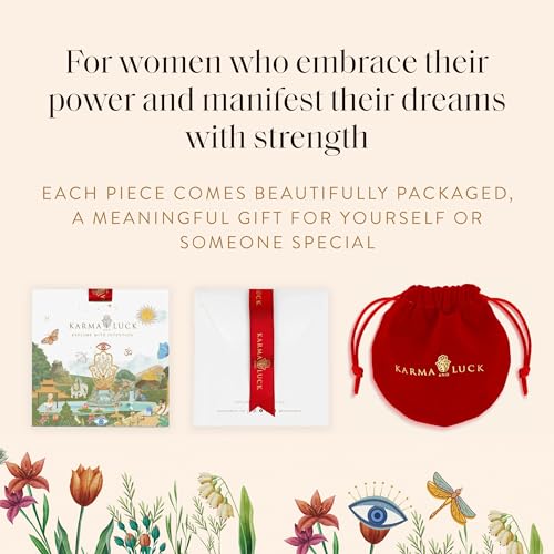 KARMA AND LUCK Adjustable Red String Bracelet for Women | Polished for Versatile, Everyday Elegance - style: Lotus