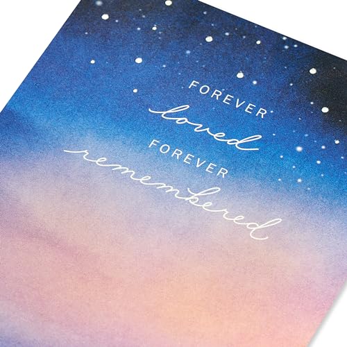 American Greetings Sympathy Card for Miscarriage (Incredibly Sorry) - color: Starry Night Sky w Ltg