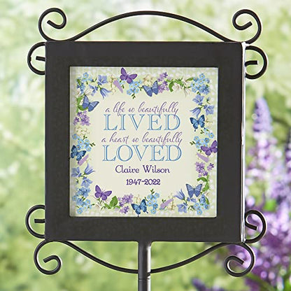 Let's Make Memories Personalized A Beautiful Life Garden Stake - Sympathy - in Memoriam - color: A Beautiful Life