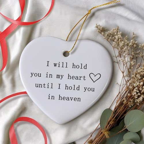 Jocidea Miscarriage Ornament - Baby Loss Memorial, Child Loss Sympathy Gift - color: Hold You in My Heart