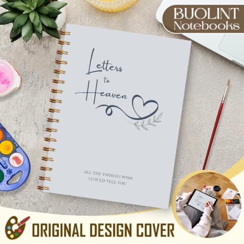 Letters to Heaven Grief Journal Gifts for Women Men 5.5x8.3in（Blue） | Sympathy Journal Gifts for Loss of Loved One, Condolence Bereavement Grieving Gift Spiral Hardcover Notebook - color: Blue