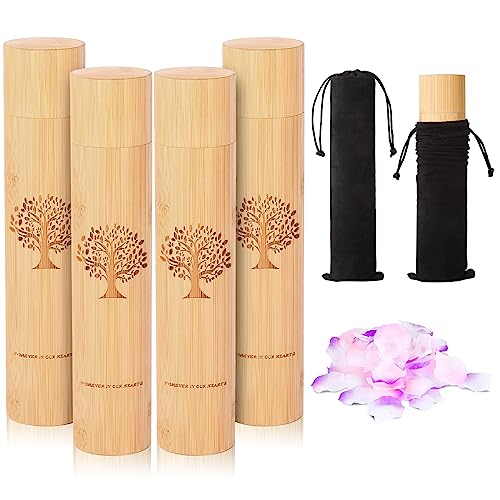 Very100 Small Scattering Urns for Human Ashes Adult,9''x2'' Scattering Tubes for Human Ashes,Eco Friendly Biodegradable Urns for Human Ashes(Set of 4,Tree of Life Pattern) - size: Small,set of 4,tree of life