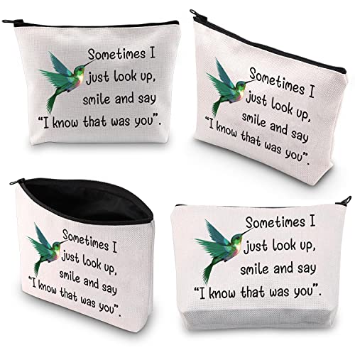 BDPWSS Hummingbird Makeup Bag Hummingbird Memorial Gift Sometimes I Just Look Up Smile And Say I Know That Was You Gift (That was you Hummingbird)