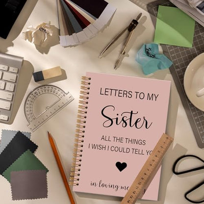 OINDADE Loss of Sister Sympathy Gifts Grief Notebook Journal, Letters to My Sister in Heaven Journal, Memorial Notebooks Gifts for Loss of SisterWomen, In Loving Memory Sympathy Gifts, 6x8.2In - color: sister