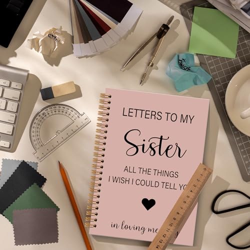 OINDADE Loss of Sister Sympathy Gifts Grief Notebook Journal, Letters to My Sister in Heaven Journal, Memorial Notebooks Gifts for Loss of SisterWomen, In Loving Memory Sympathy Gifts, 6x8.2In - color: sister