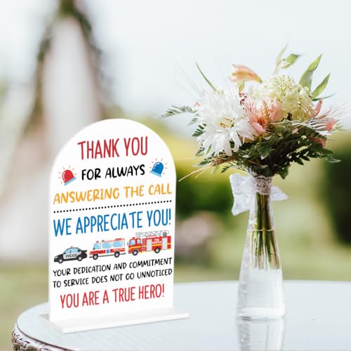 First Responders Appreciation Sign We Appreciate You Decorations 1972 - color: Appreciate