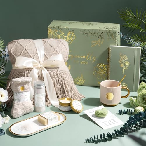 Birthday Self Care Gifts for Women Get Well Soon Gift Baskets Care Package - color: Light Tan