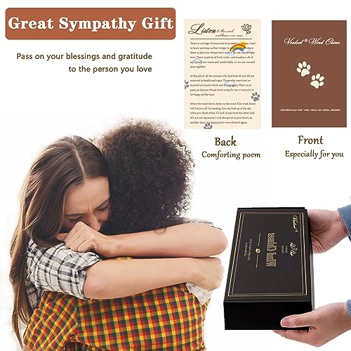 VENBEEL Dog Memorial Gifts, 28" Black Tombstone Dog Sympathy Wind Chime, Pet Memorial Pet Loss Remembrance Passing Away Gift - color: D-tombstone-black