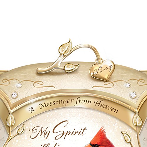 The Bradford Exchange James Hautman A Messenger from Heaven Cardinal Heirloom Porcelain Music Box