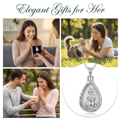 TIGER RIDER Pet Paw Necklace 925 Sterling Silver Cross Infinite love Necklace Pendant Pet Jewelry Gift for Dog Cat Lovers - style: cat Forever in your heart