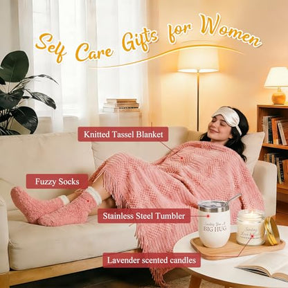 Get Well Soon Gifts Basket for Women, Care Package for Women After Surgery, Self Care Set, Inspirational Thinking of You ＆Feel Fetter Gifts for Friend Sick