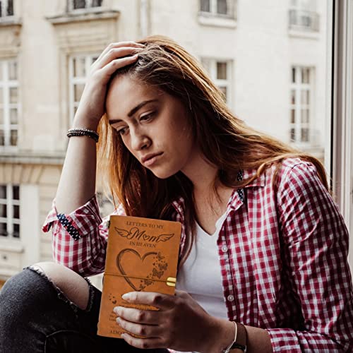 Vetbuosa Letter to Mom in Heaven Leather Journal,Memorial Gifts for Loss of Mom,Loss of a Mother Sympathy Gifts,Bereavement Gift Idea,In Memory of Loved One Gifts - color: Mom