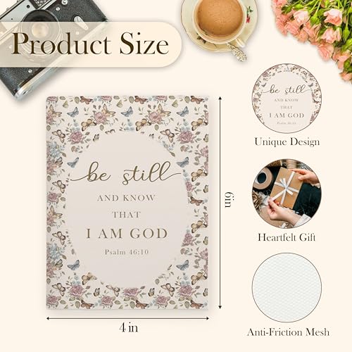 Christian Photo Album 4x6, Christian Gifts for Women, Be Still and Know That I Am God Bible Verse 18 Pockets Small Picture Memory Photo Album for Family Anniversary Travel Vacation - color: Bible Still