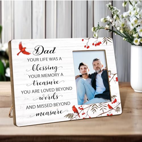Your Life Was a Blessing Dad Wood Picture Frame,Memory Gifts for Loss of Dad,Memorial Gift for Loss of Daddy,Sympathy Gifts Condolences Gift - style: Dad-2
