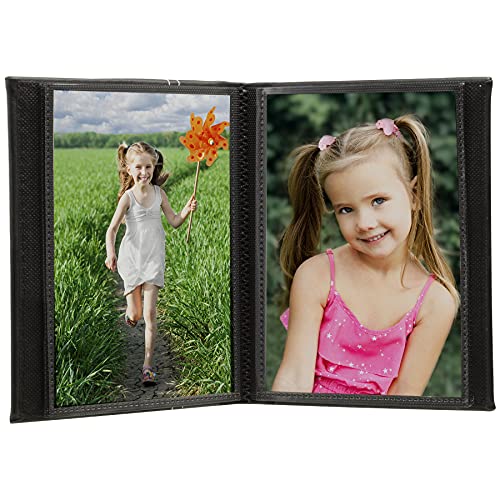 Neil Enterprises Inc. 4x6 Black Photo Album with White Stitching - Holds 24 Photos