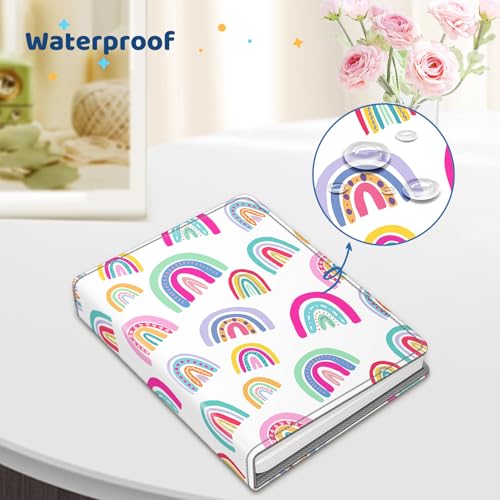 Fintie Photo Album 5x7 Photos, 52 Pockets Small Capacity Wallet Albums Book | Vegan Leather Cover, 5X7 Picture Keepsakes, Family/Wedding/Travel Memory Book, For Boys Girls Art Work, Dreamy Rainbow - color: Dreamy Rainbow