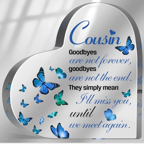 Sympathy Memorial Gifts for Loss of Cousin, Loss of Cousin Sympathy Gifts, Bereavement Condolences Grief Gifts, Funeral Memorial Decor Sign, Remembrance Plaque for Loss Cousin - style: Cousin