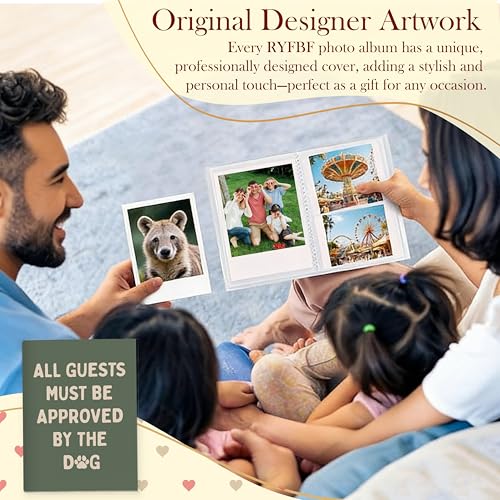 Dog Photo Album 4x6, Dog Lover Gifts, Funny All Guests Must Be Approved by the Dogs 18 Pockets Small Picture Memory Photo Album for Gift for Pet Lover Owner - color: Dog Guests
