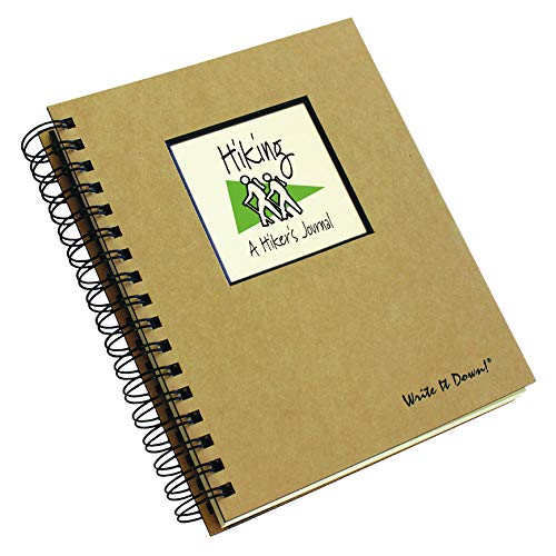 Write it Down series by Journals Unlimited, Guided Journal, Hiking, A Hiker's Journal, Full-size 7.5"x 9", Kraft Hard Cover, Made in USA