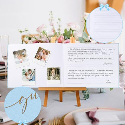 1DOT2 Wedding Guest Book, Personalized 2026 Year, Baby Blue - color: Baby Blue, size: With Year/2026