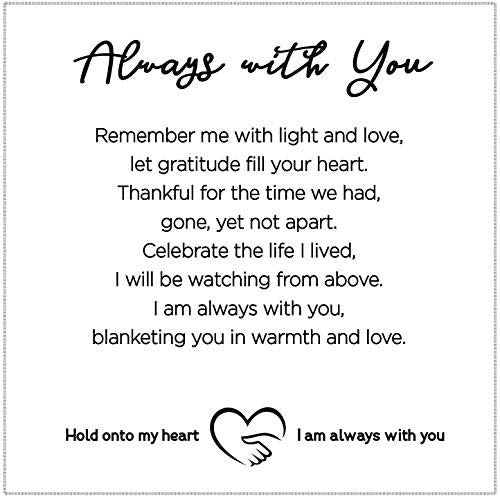 Always with You Personalized Memorial Blanket- Thoughtful Personalized Sympathy Gift to Remember Lost Loved Ones (Gray - Personalized) - color: Gray - Personalized