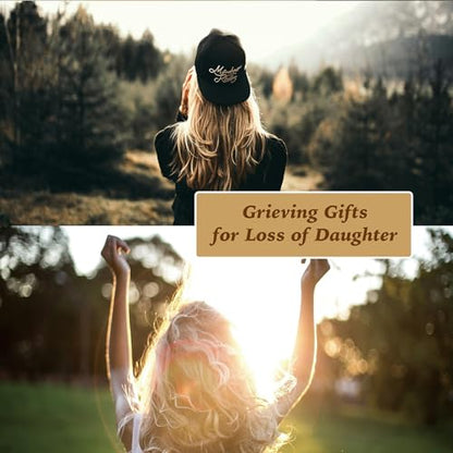 Daughter Grieving Gift, Sympathy Condolence Remembrance Memorial Gifts | Letters To My Daughter In Heaven Faux Leather Journal Window Cover 200 Pages A5 Lined for Family Friend Who Loss of Daughter - style: Daughter