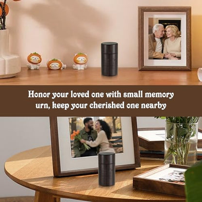 SOITIS Small Urns for Human Ashes 2.9 Inch Cross Sandalwood Mini Urns for Ashes Decorative Urn Wooden Urn Keepsake Cremation Ash Tiny Urns