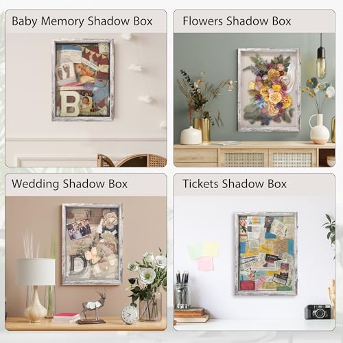 18x24 Extra Large Wedding Bouquet Shadow Box Display Case,White - color: White, size: 18*24